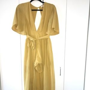 Yellow Maxi Romper Dress